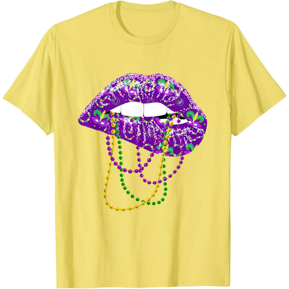 T shirt Mens Mardi Gras Shirt for Women Lips Queen Carnival Costume Gift T-Shirt shirts tshirt graphic tee Casual tops summer clothes Short sleeve Fre