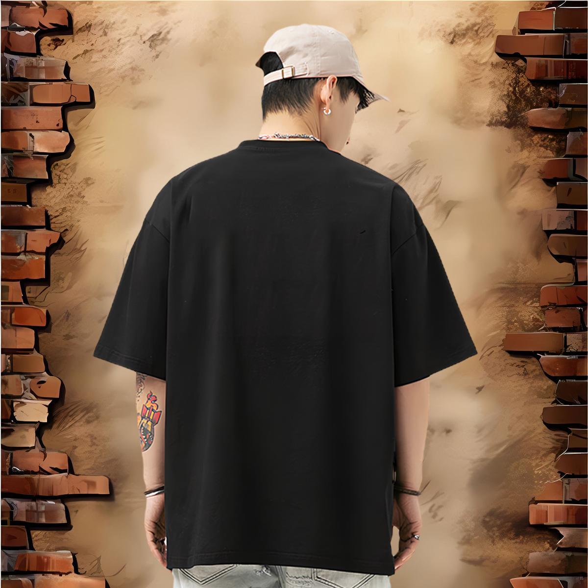 2024 New Man T Shirts 100% Cotton 230g snake Daily Wear Tee Shirt Breathable Crew Neck Cool Design Tshirt for Man Woman Oversized