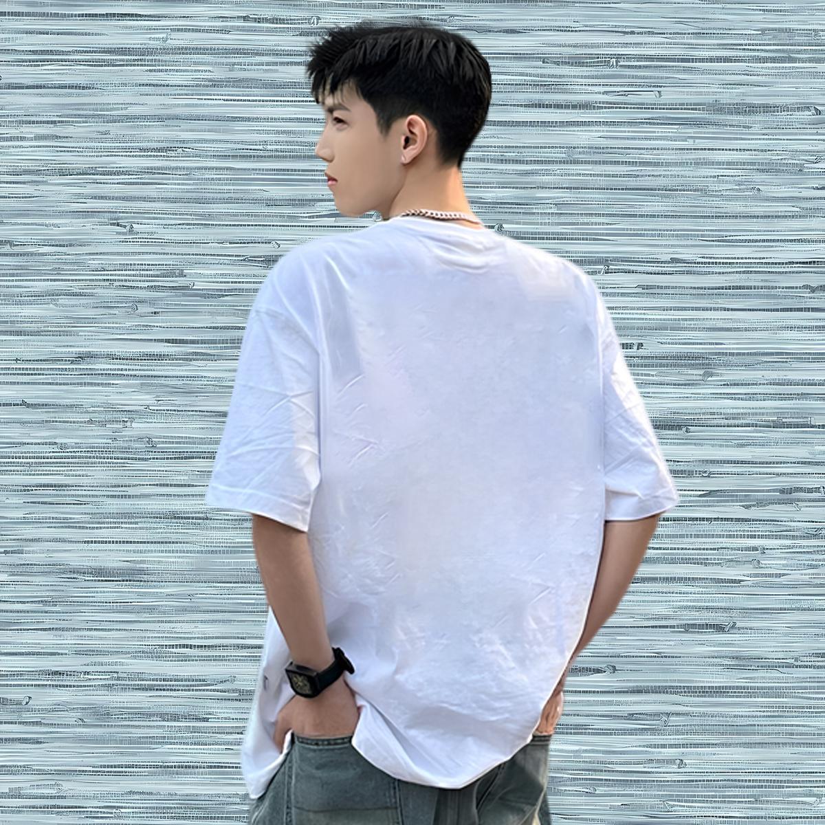 Casual New T Shirt For Man 230g Pure Cotton crocodile Home Outdoor Clothings Short Sleeve O-Neck High Quality Men Tshirts Floral Print