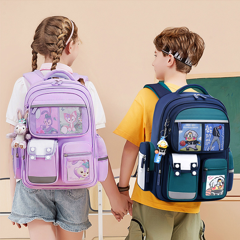 2023 New Children's School Bag Boy's Backpack Primary Schoolbag Student's Backpack 1-6 Grades Boys&Girls Spine Relief Backpack