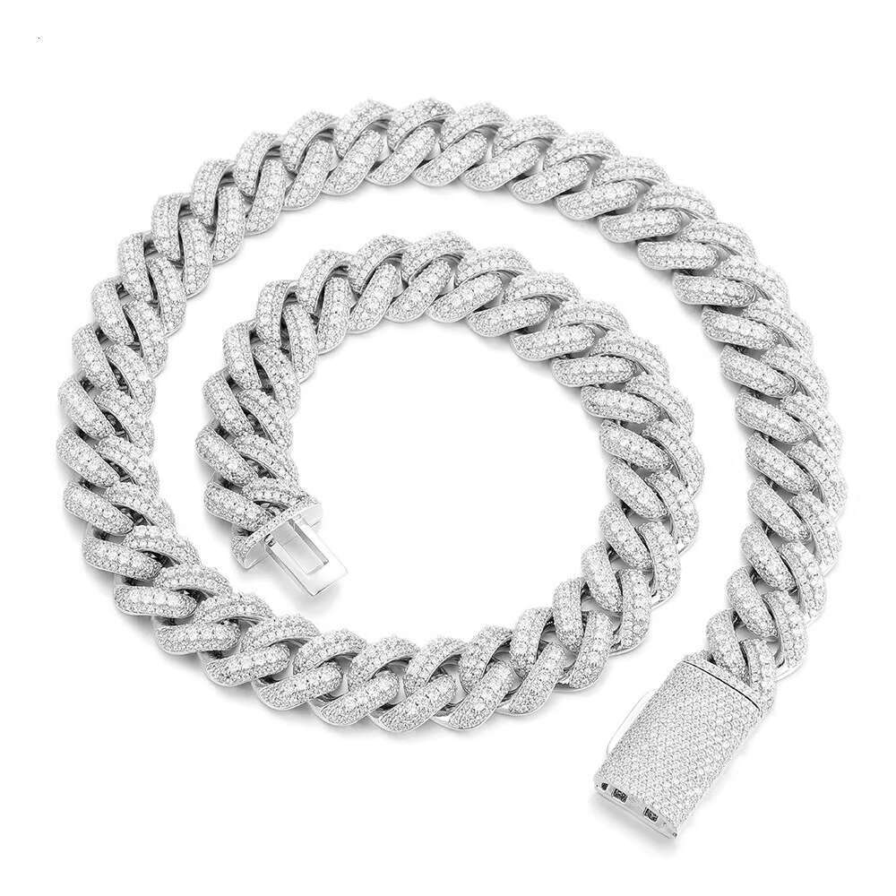 pendant necklaces pass diamond tester cuban Link necklace For Custom Pendant 18mm Hip Hop Men Jewelry Big necklaces VVS moissanite Cuban chain Free Sh