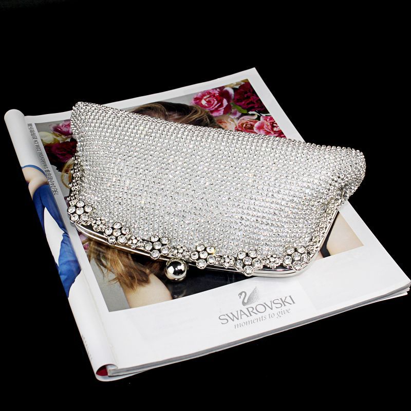 Shinny Luxury Clutch Bag Glitter Wedding Evening Bags With Rhinestone Shoulder Bags Small Handbags Hobos Fashion Party Pouch