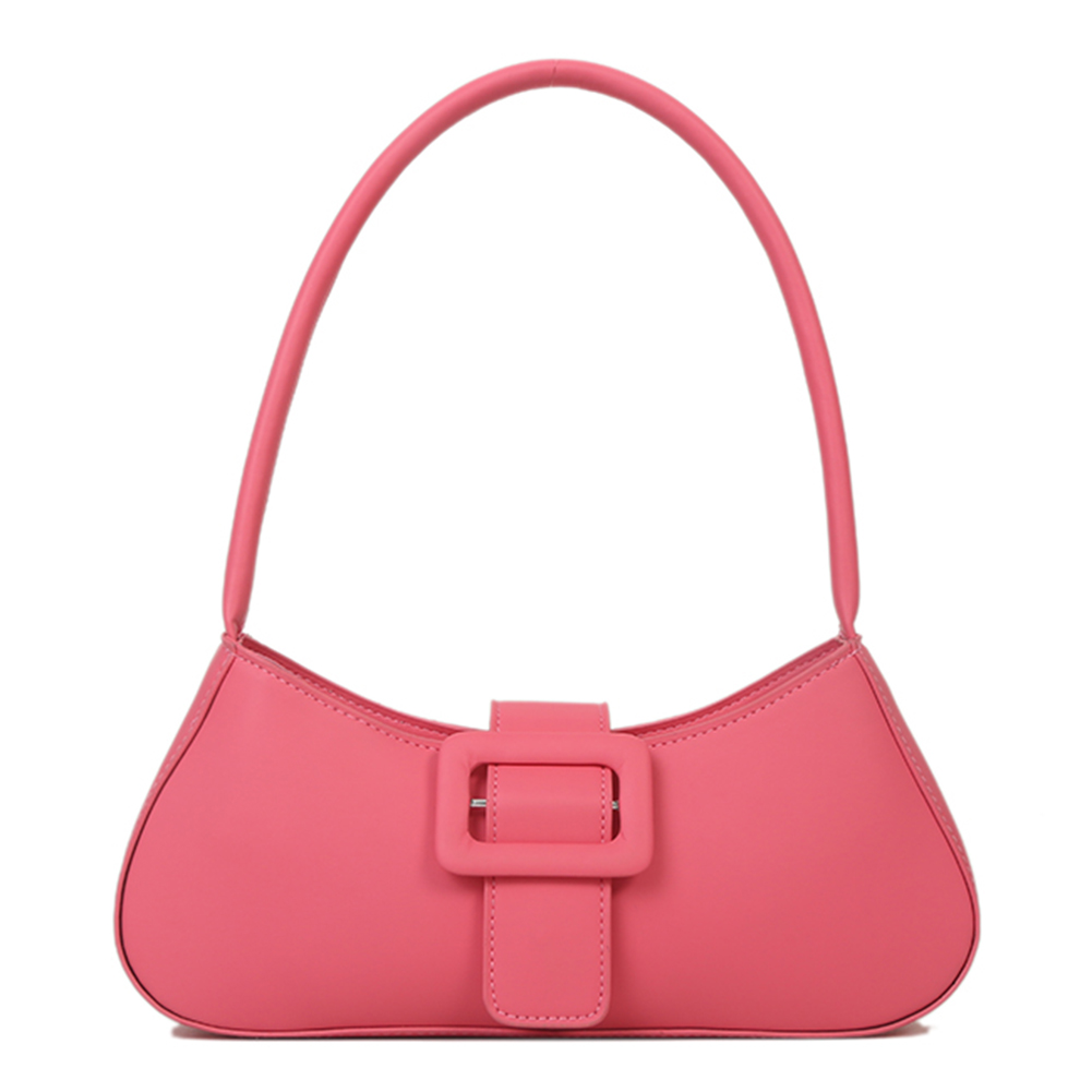 Y2K Women Shoulder Bags PU Fashion Stylish Shoulder Bag Zipper Solid Color Simple Daily Shopping Travel Portable Purse