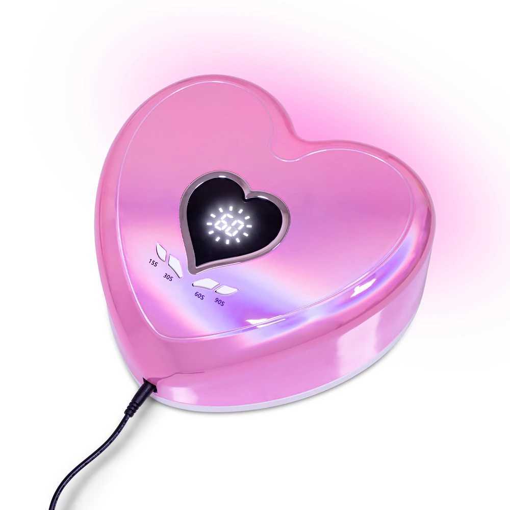 Hlgh Power 96W RED Llght LED Nall Lamp Heart Shape Gel UV Lamp Manlcure Nall Pollsh Dryer Machlne for Fast Drylng All Gel PollshCL240731