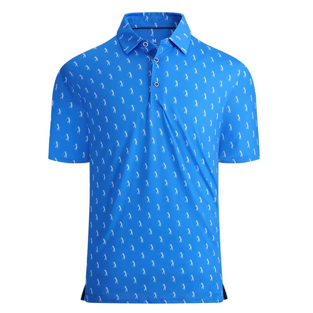Fashion Mens Polo Golf Shirt Moisture Wicking Quick-Dry Print Performance Men Polos shirts tshirt Casual tops summer clothes Short sleeve Free shippin