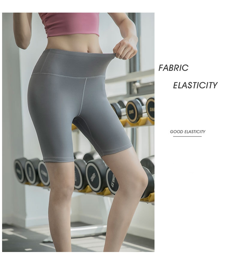 Peach hip yoga pants five points slim stretch high waist tight leggings fitness pants sports tights women