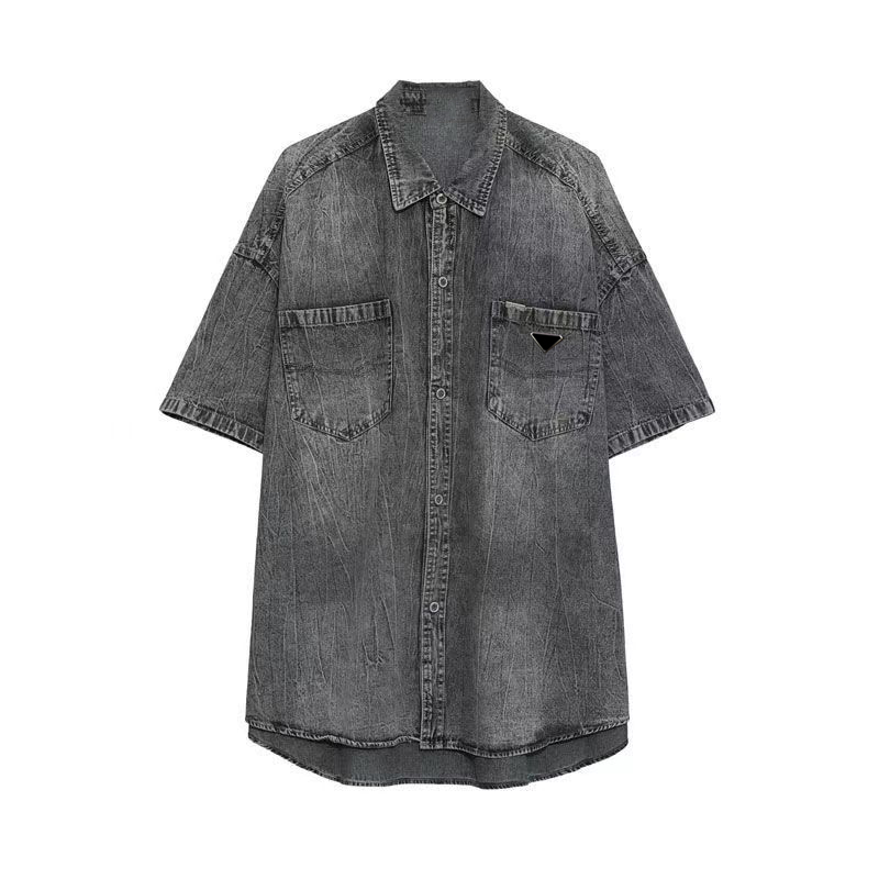Mens T Shirts Denim Jeans Jackets Designer Man Tops Man Tshirts Summer Shirt Pocket Budge Men T-Shirts Coats S-3XL