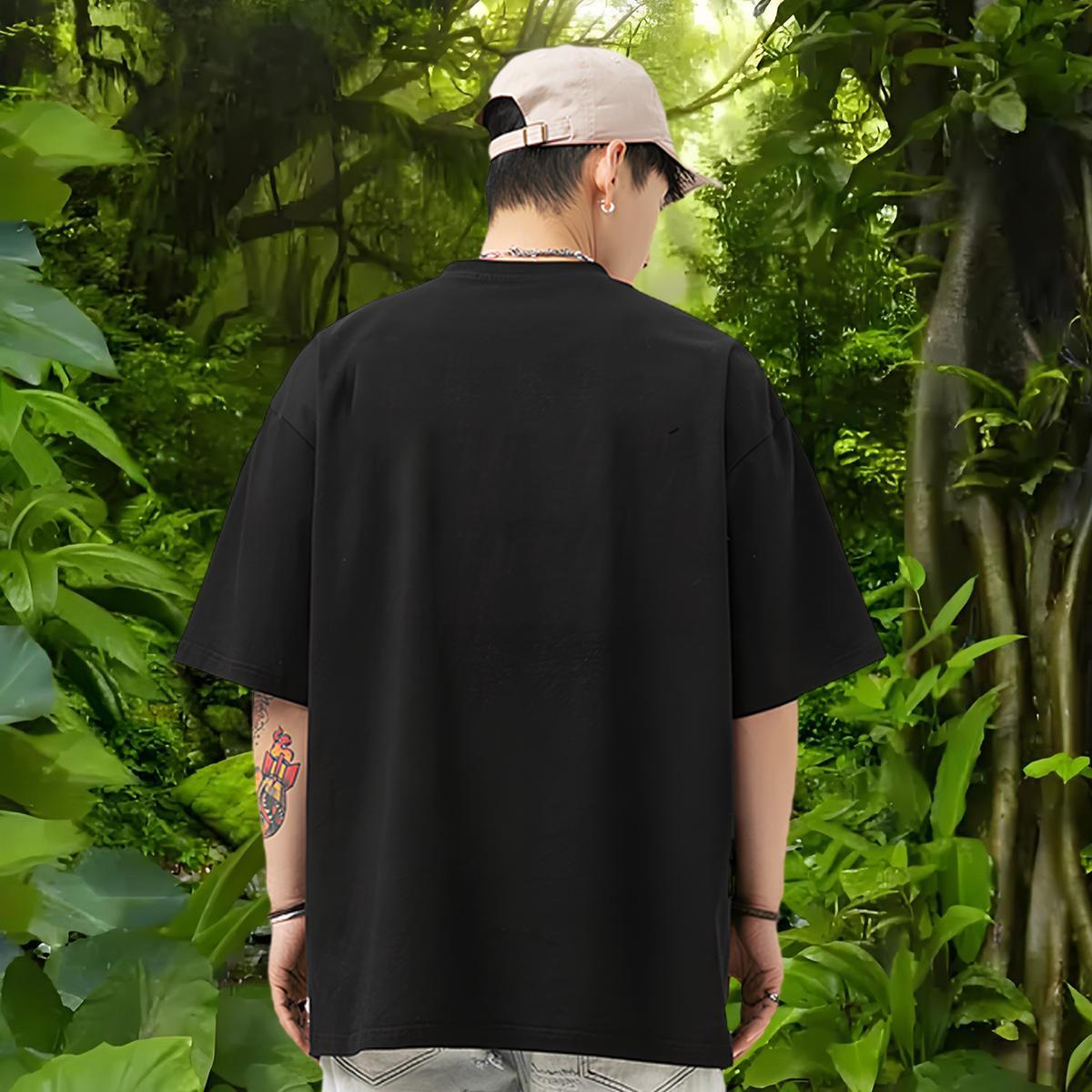 Fashion Designer T Shirt For Man 230g 100% Cotton Butterfly Sports Casual Tee Shirt Breathable Soft Popular Tshirts DIY Anime