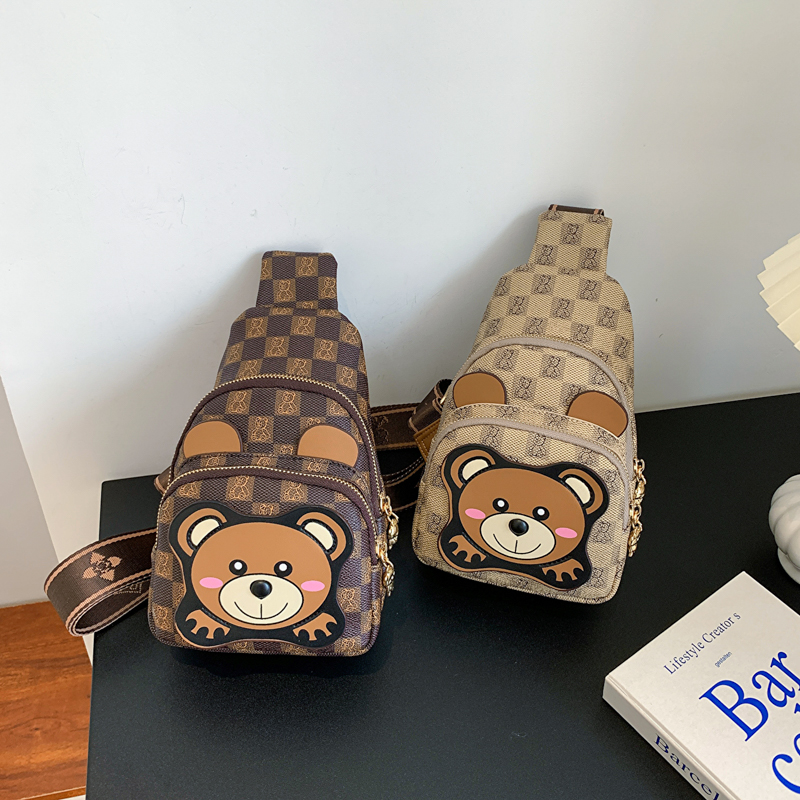 Bolso de pecho informal, juguetón y lindo, patrón de dibujos animados