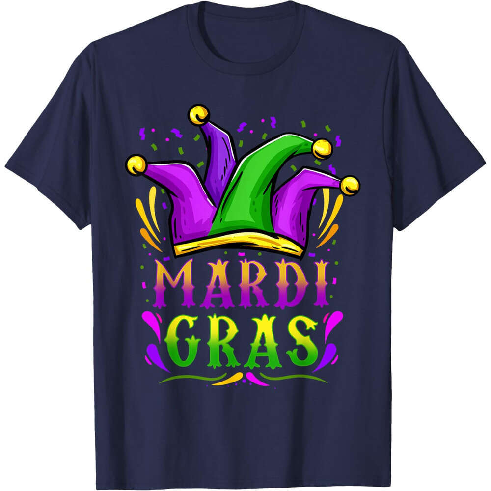 T shirt Mens Mardi Gras Party Hat Gift T-Shirt shirts tshirt graphic tee Casual tops summer clothes Short sleeve Free shipping