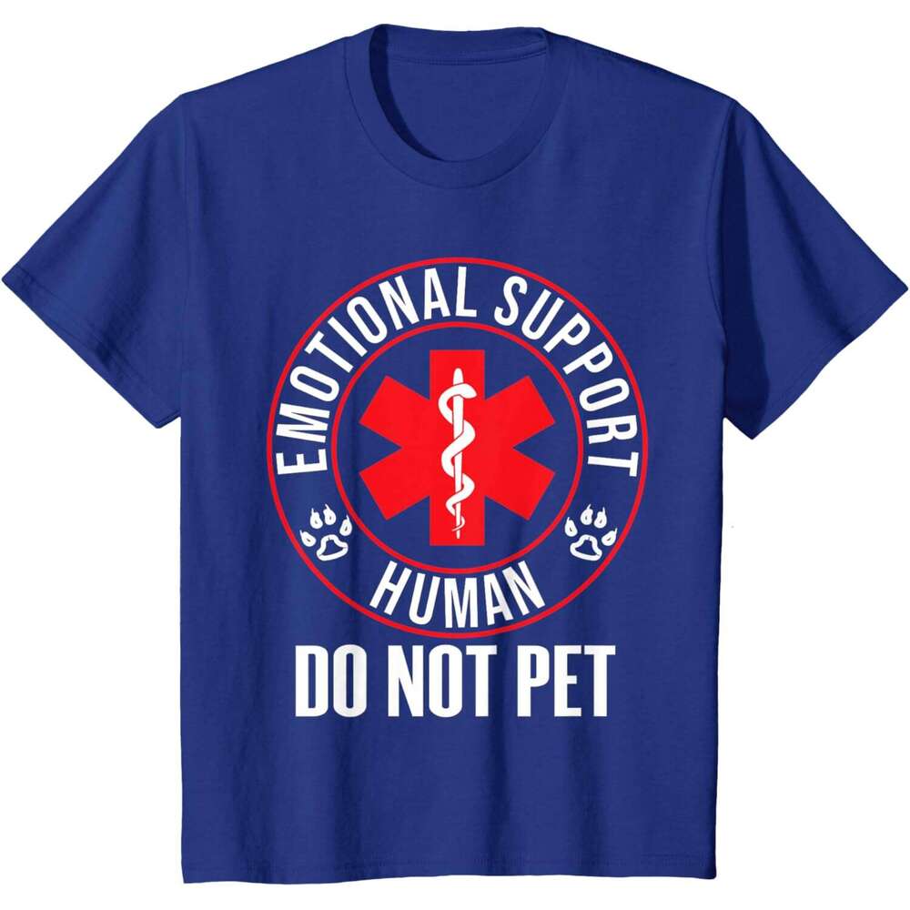 T shirt Mens Emotional Support Human Do Not Pet - Service Dog Love Humor T-Shirt shirts tshirt graphic tee Casual tops summer clothes Short sleeve Fre