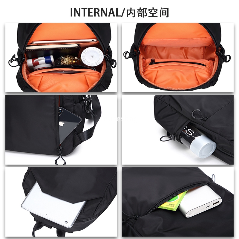 China-Chic mini backpack men's fashion brand lightweight student schoolbag outdoor sports travel small backpack men's bag women