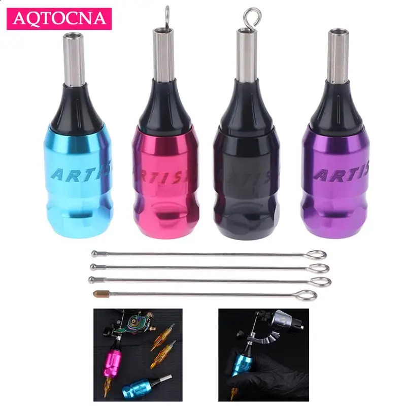 Colors Aluminum Alloy Tattoo Machine Handle With Back Stem 28mm Tattoo Handle Grip Tube Kit 240723