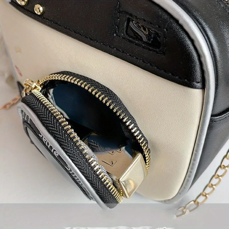 Retro Camera Shaped Women's Shoulder Crossbody Chain Bag For Ladies Fashion Mini PU Leather Messenger Bag Handbag Small Purse