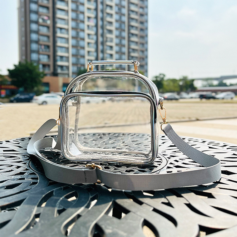 Transparent Bag Fashion Jelly Handbag Women Pvc Shoulder Bag Personalized Versatile Cross-body Sequin Color Purses and Handbags