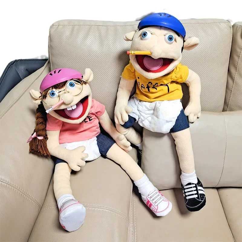 Hand Puppet Children Soft Doll Party Favors Puppet Kids Gift Cartoon Jeffy Boy Talk Show Party Props Christmas Doll Plush Toys X250129