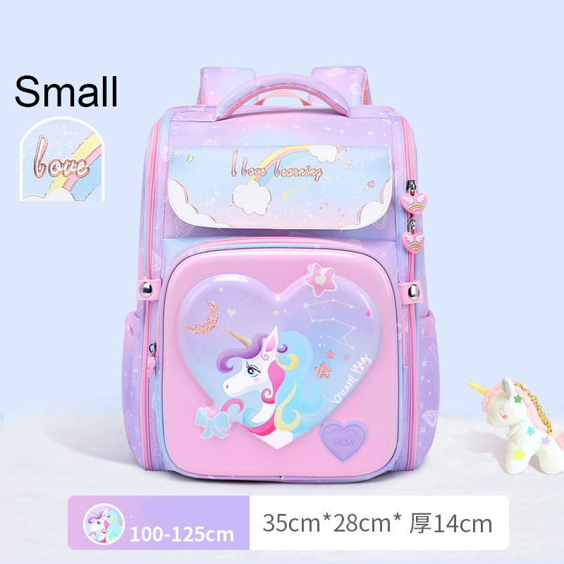New 1-5 Grade Primary Orthopedic School Backpack For Girls 3D Cartoon kawaii Unicorn School Bag Kids Schoolbag Mochila Infantil