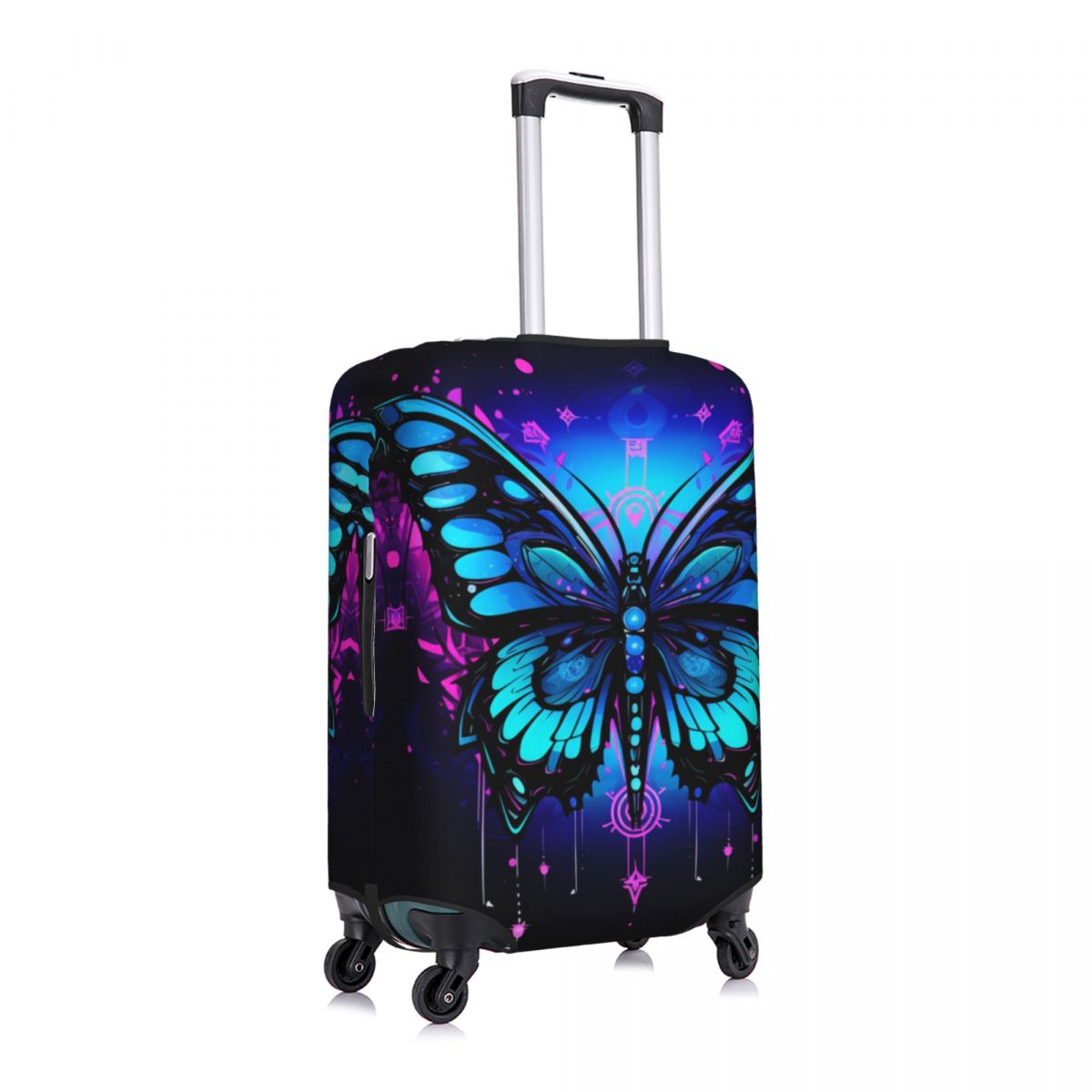 Butterfly Print Suitcase Cover Beautiful Colorful Elastic Travel Protector Luggage Case Holiday
