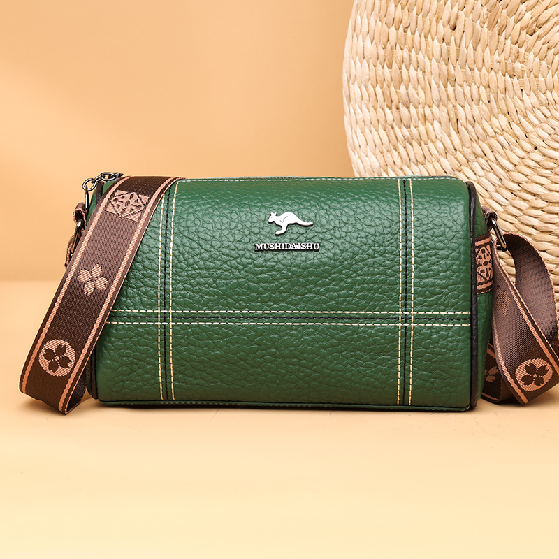 High Quality Solid Color Genuine Leather Shoulder Crossbody Bags For Women 2023 Cow Leather Ladies Handbags Female Fashion Tote