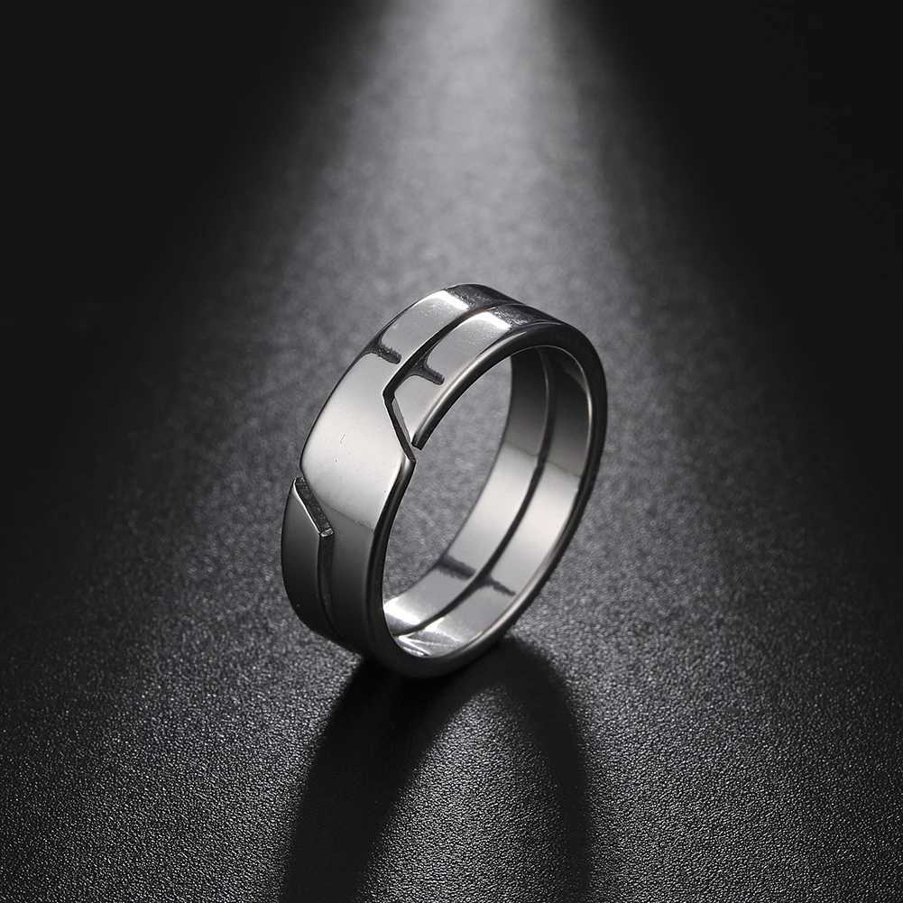 Skyrim stainless steel ring for men couples casual finger ring fashionable and simple jewelry engagement anniversary gift 2024 new W240802