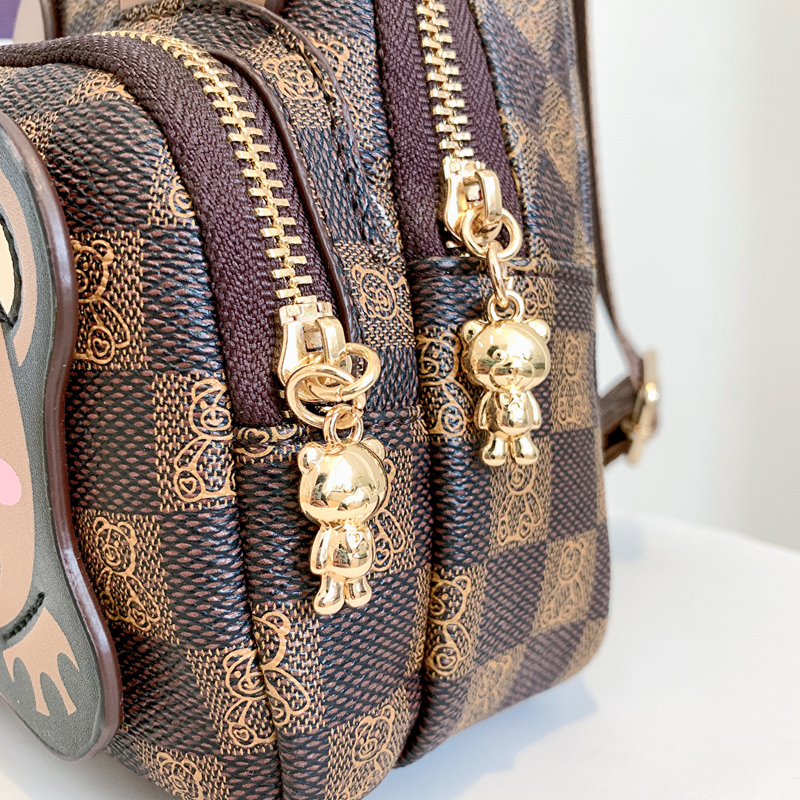 Bolso de pecho informal, juguetón y lindo, patrón de dibujos animados