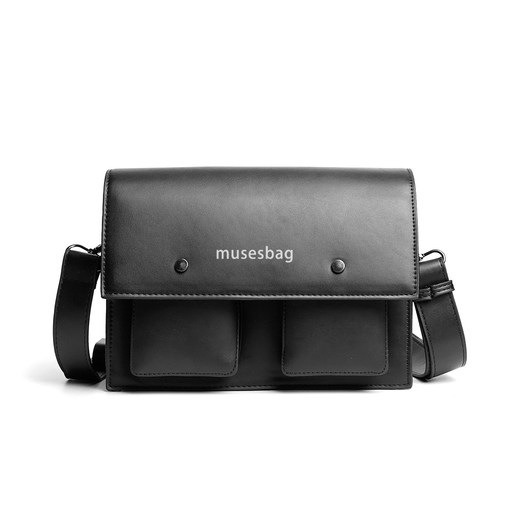 New high-end small square bag trendy brand retro fashion men's crossbody bag postman bag shoulder bag wholesale