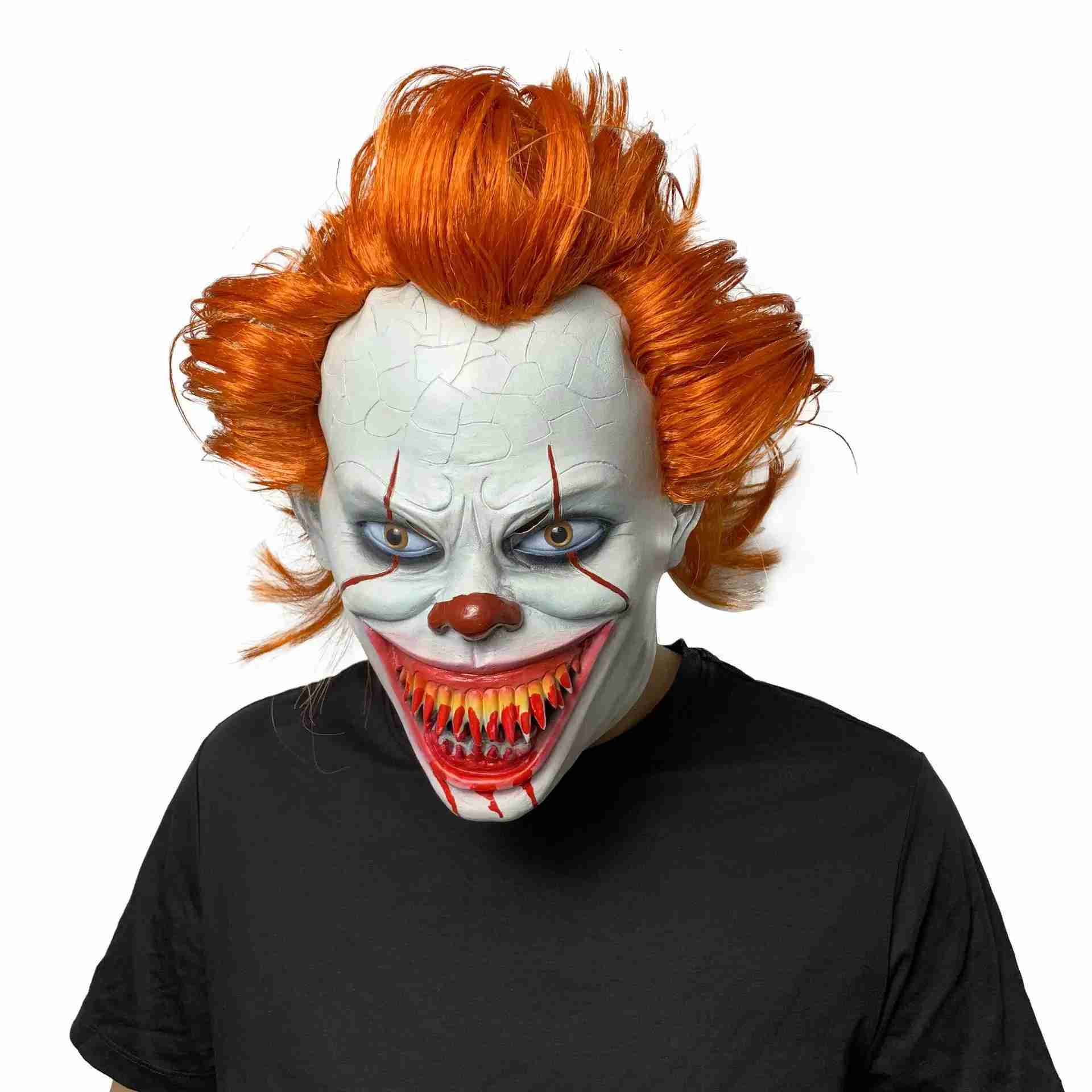 2022 horror clowns return to the soul 2 mask hood cosplay Halloween hood pennywise horror mask party suppliesXJ240802