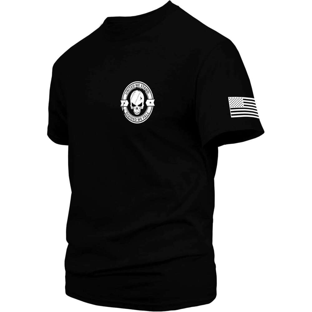 Designer T shirt Men's Tshirts Graphic Divided We Fall Patriotic T-Shirt shirts tshirt graphic tee Casual tops summer clothes Short sleeve Free s
