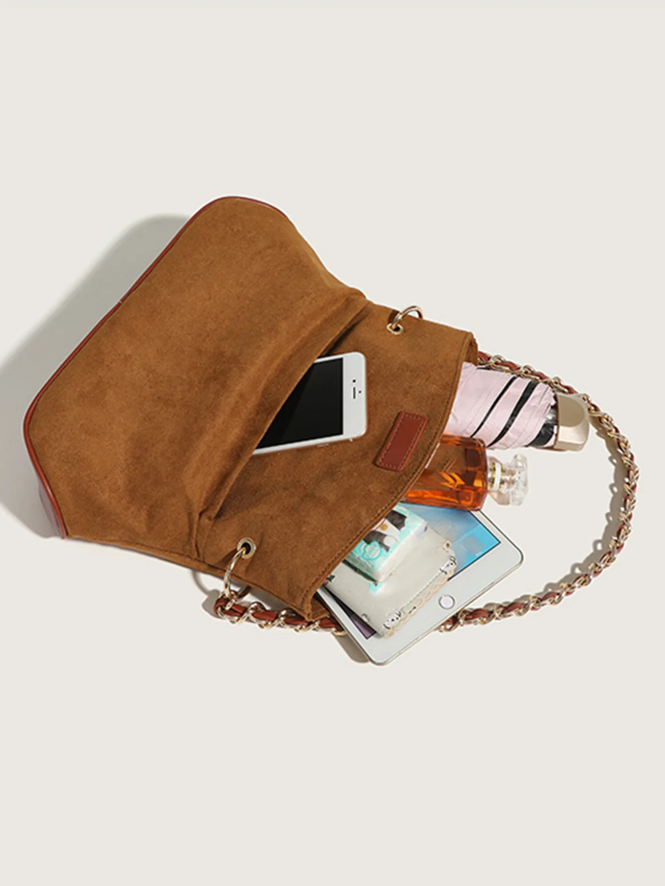 Brand Designer Chain Suede Women's Shoulder Bag Fashion Versatile Crossbody Bag Small Wing Handbag 2023 Trend