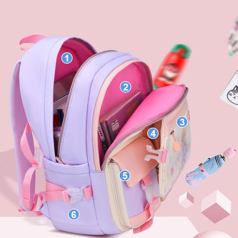 Small Girls Primary School Bag Cute Backpacks For Children Satchel Kawaii Book Bag Kids School Backpack Wholesale Bags