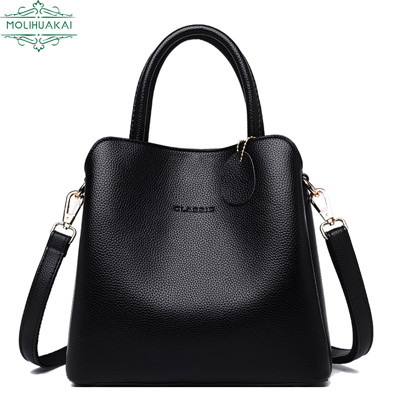 Brand Designer Shoulder Leather Handbags Three-layer Pocket Crossbody Bags For Women 2022 Tote Bag