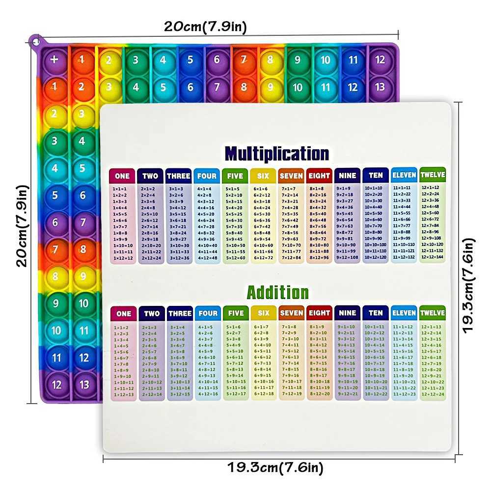 12*12 12+12 Multiplication Addition Math Games Practice Pop Toys Erasable Cards and Pen Montessori Educational Toys for Kids Y240801