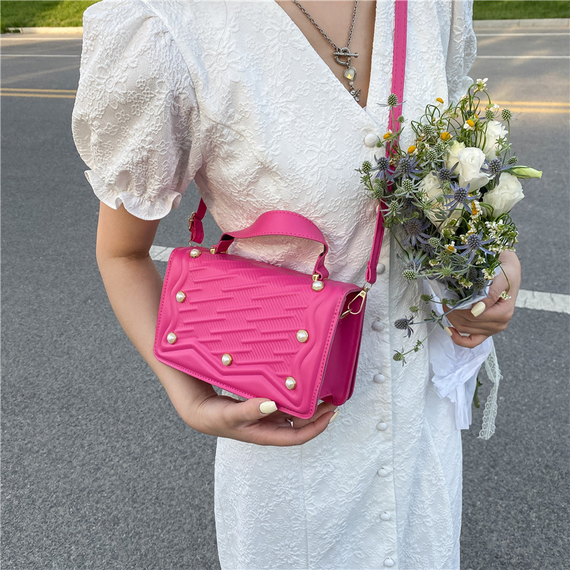 TRAVEASY Casual Square Pear Shoulder Bags for Women Korean Version Fashion Female Crossbody Bag Thread Hasp Sac A Main Femme