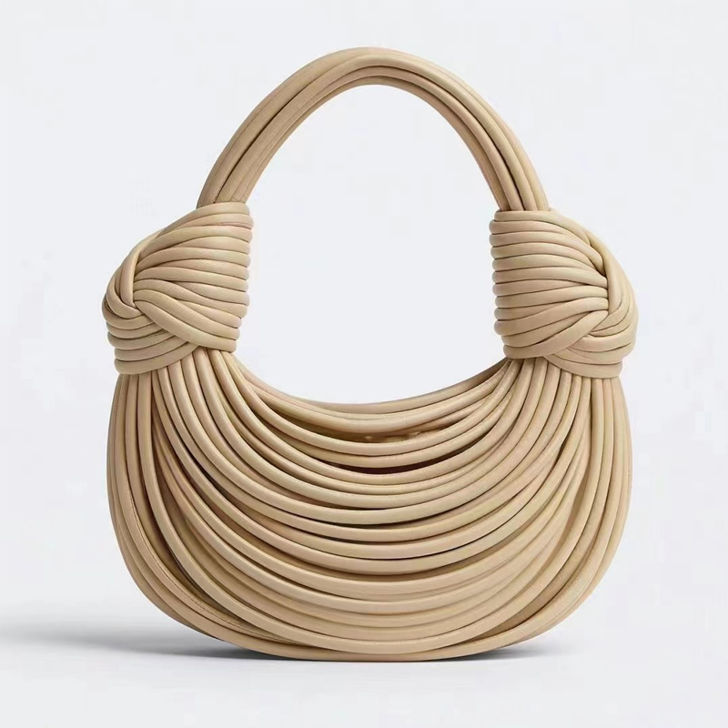 Handbags for Women 2024 New in Gold Luxury Designer Brand Handwoven Noodle Bags Rope Knotted Pulled Hobo Silver Evening Clutch