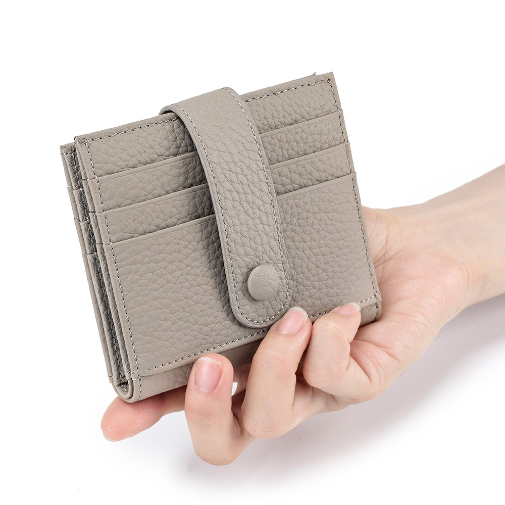Ultra-thin Genuine Leather Female Wallets Multifunction Small Soft Cowhide Coin Purse Card Holder Money Bag For Men Women