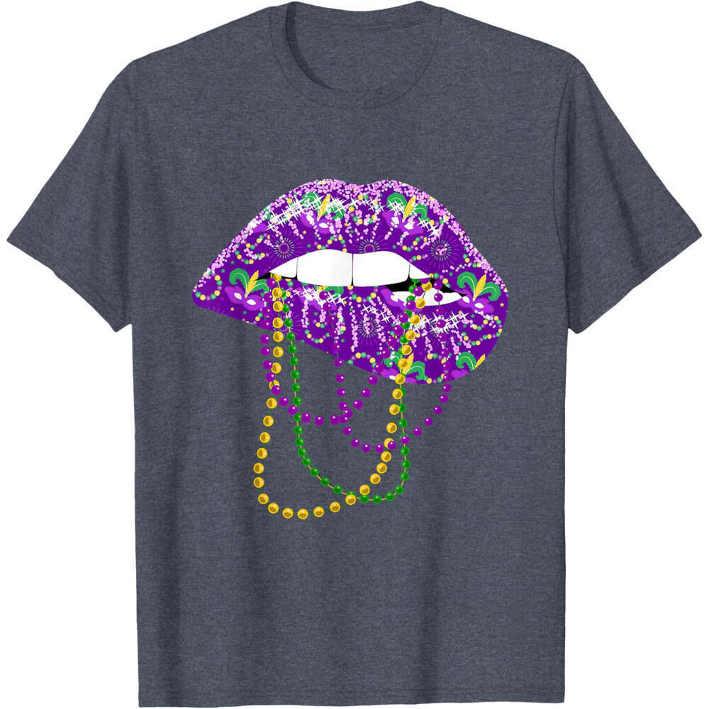 T shirt Mens Mardi Gras Shirt for Women Lips Queen Carnival Costume Gift T-Shirt shirts tshirt graphic tee Casual tops summer clothes Short sleeve Fre