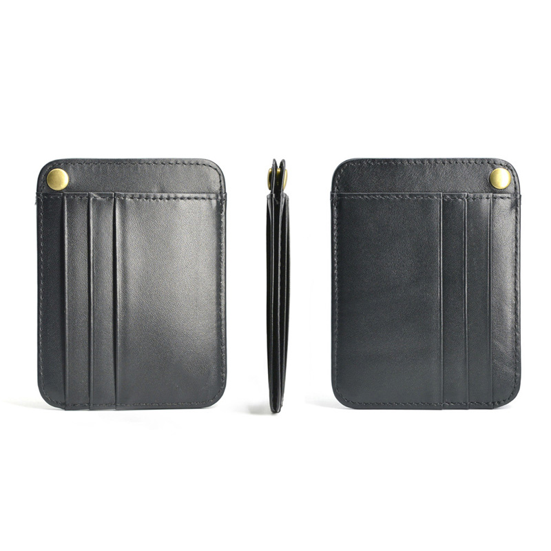 Retro Leather Credit Business Mini Card Wallet Convenient Man Women Smart Wallet Business Card Holder Cash Wallet Card Case