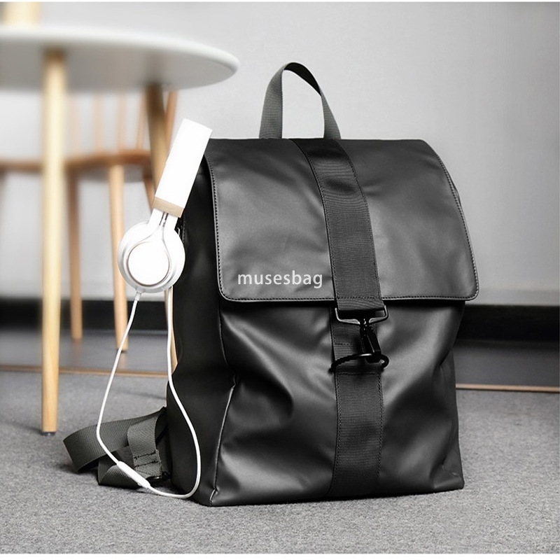 Simple and fashionable men's and women's waterproof backpacks travel backpacks men's backpacks PU leather fashion trend student book ba