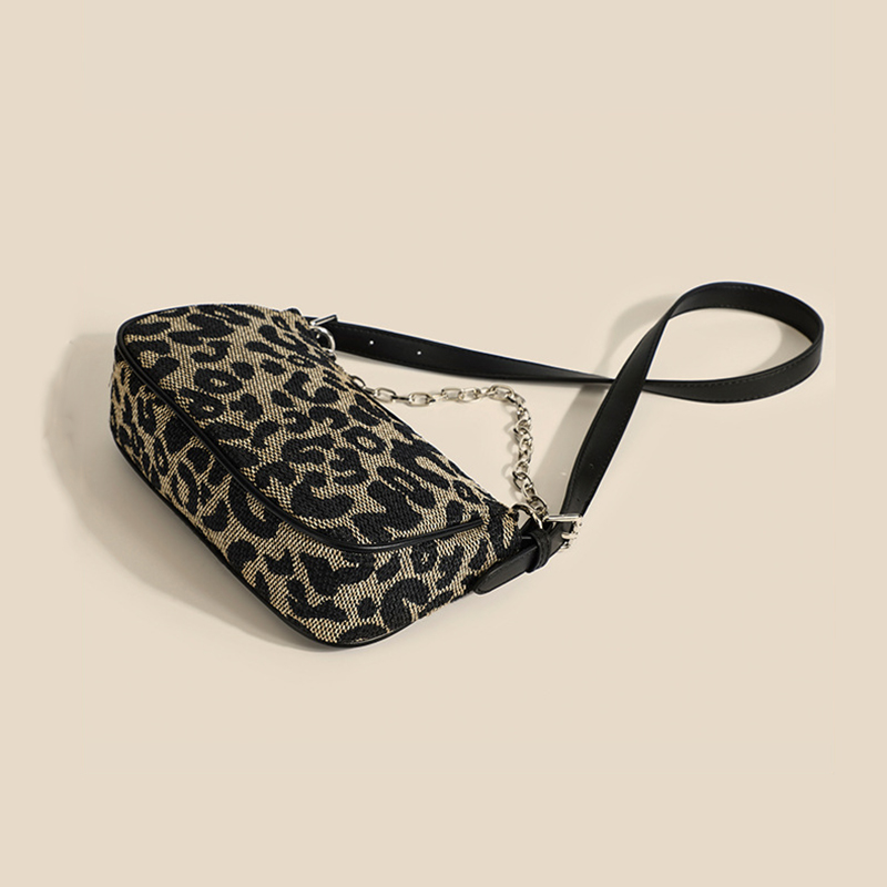 Shoulder Bags Leopard Cheetah Print For Women 2023 New Luxury With Chains Crossbody Small Fashion Black Ladies Clutch Handbags