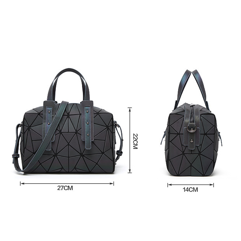 Fashion Crossbody Bags Handbag Women Luminous Boston Bag Female Geometry Shoulder Bags Plain Folding Handbags Tote Bag Bolasa