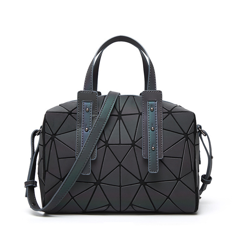 Fashion Crossbody Bags Handbag Women Luminous Boston Bag Female Geometry Shoulder Bags Plain Folding Handbags Tote Bag Bolasa