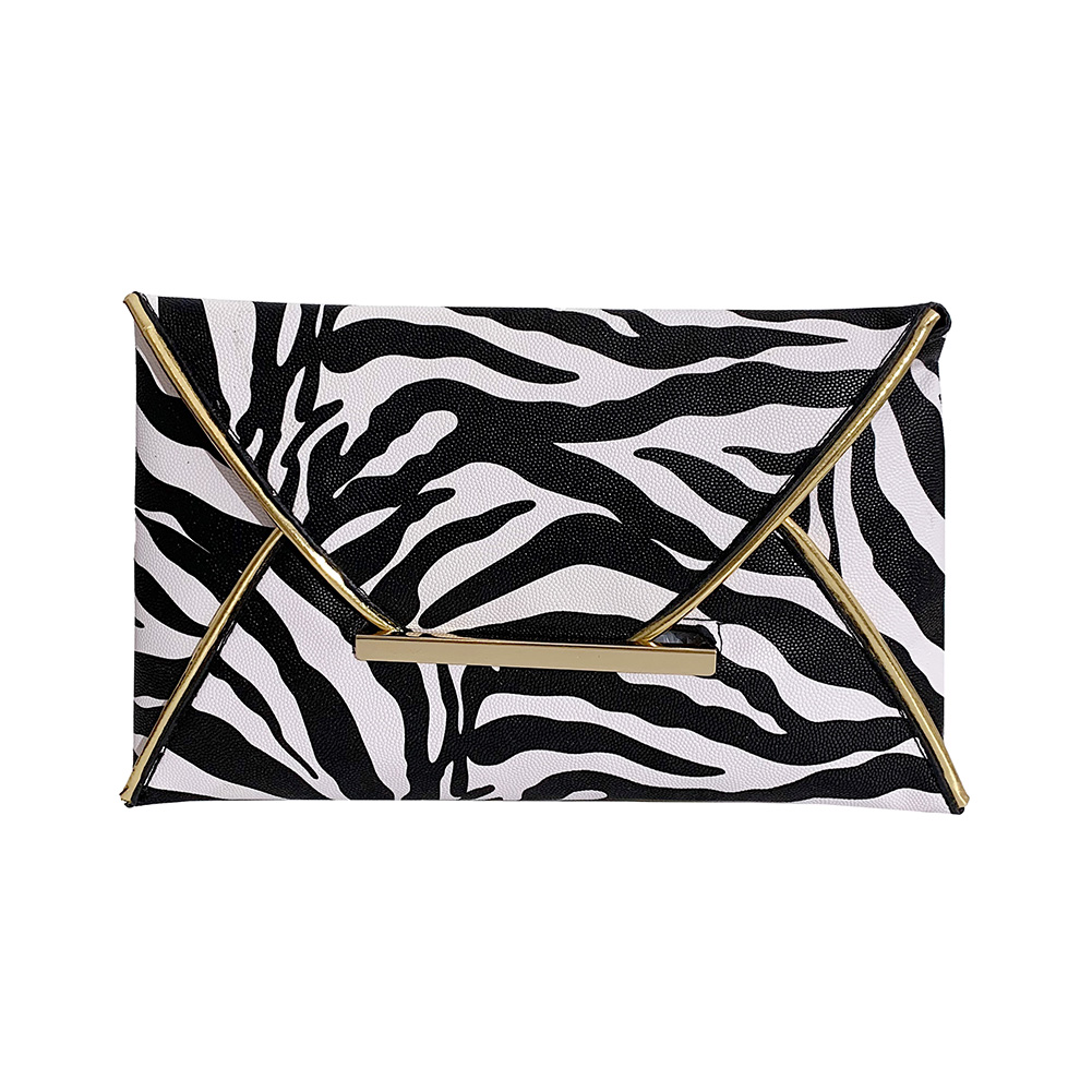 Vintage Leopard Zebra Cow Print PU Leather Day Clutches Women Large Envelope Bag