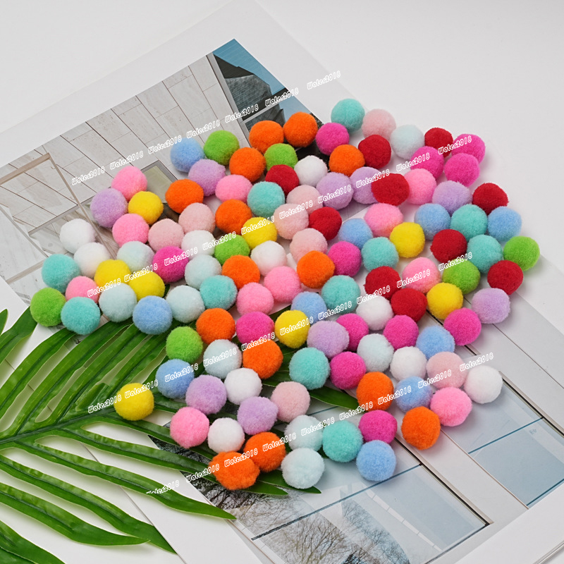 DIY Pompom 8MM 10MM 15MM 20MM 25MM 30MM Soft Pompones Fluffy Plush Crafts Pom Poms Ball Furball