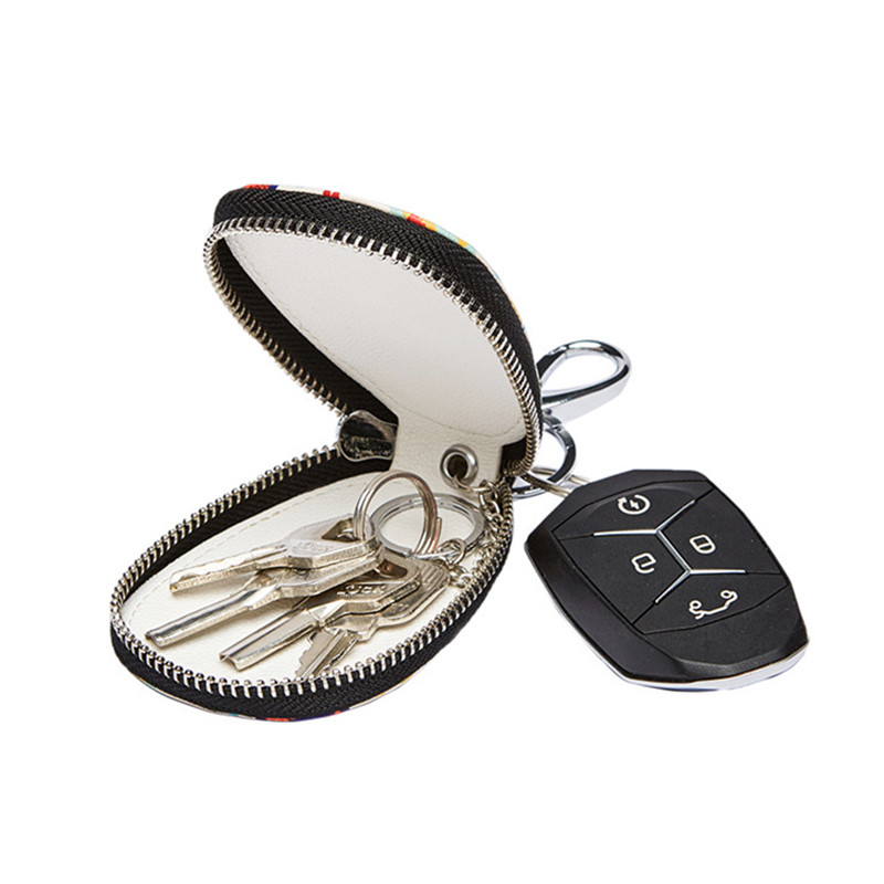 New Cartoon Women General Car Key Case Bag PU Leather Girls Key Housekeeper Holder Wallets Organizer Keychain Pouch Cover