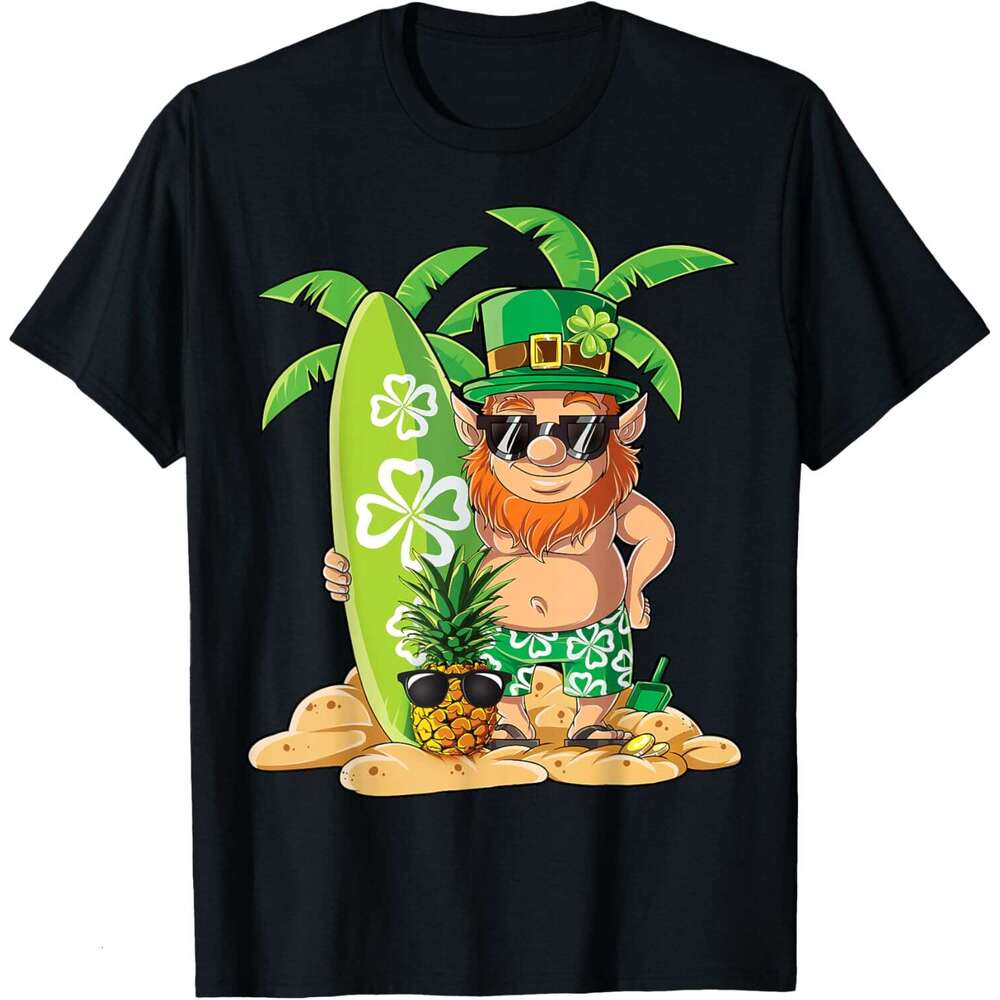 Fashion Designer T Shirt Men Leprechaun Hawaiian Surfing St Patricks Day Hawaii Men Women T Shirt Shirts Tshirt Graphic Tee Casual Tops Summer Clothes