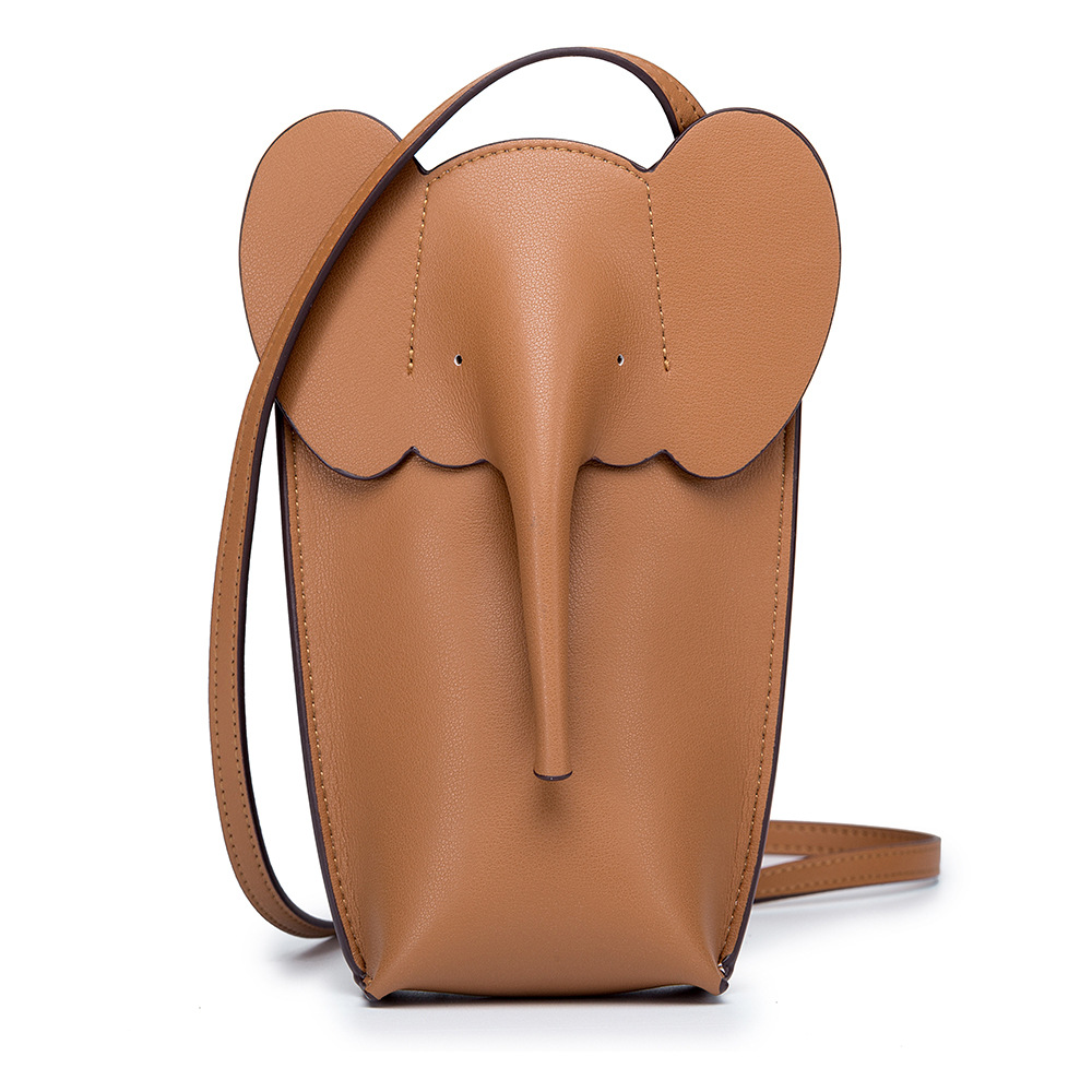 Kawaii Elephant Wallet Bag Mini Shoulder Messenger Bags for Women Girls Fashion PU Leather Soft Small Card Phone Bags Coin Purse