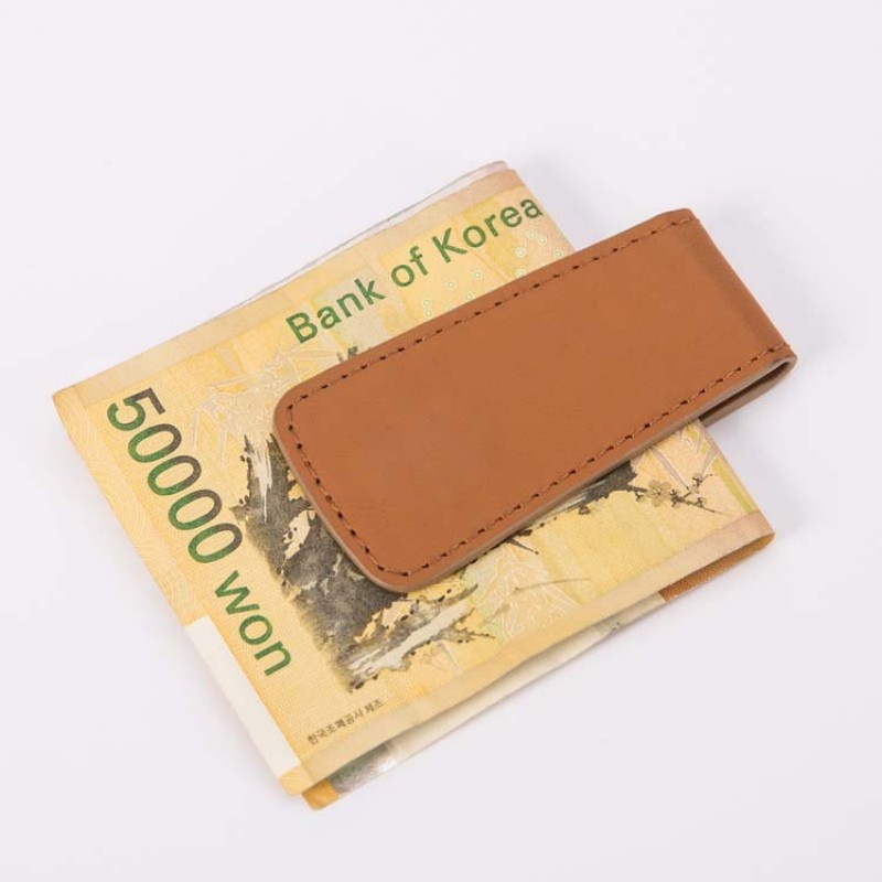 QOONG Men's Leather Srong Magnetic Money Clip Slim Mini Bills Wallet Holder Women Credit ID Cards Magnet Money Clips ML1-002