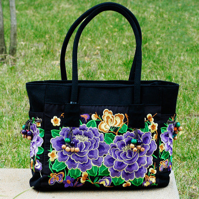 Hot Fashion Embroidery Women Casual Tote!Nice Floral Embroidered Lady Canvas Shoulder&Handbags Versatile Vintage Crossbody Bags