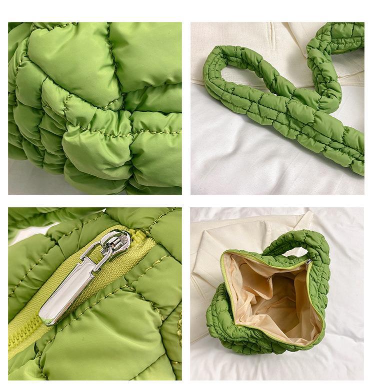 Quilted Padded Crossbody Bag for Women Pleated Bubbles Cloud Shoulder Bags Large Tote Bucket Designer Bag Ruched Handbags 2023