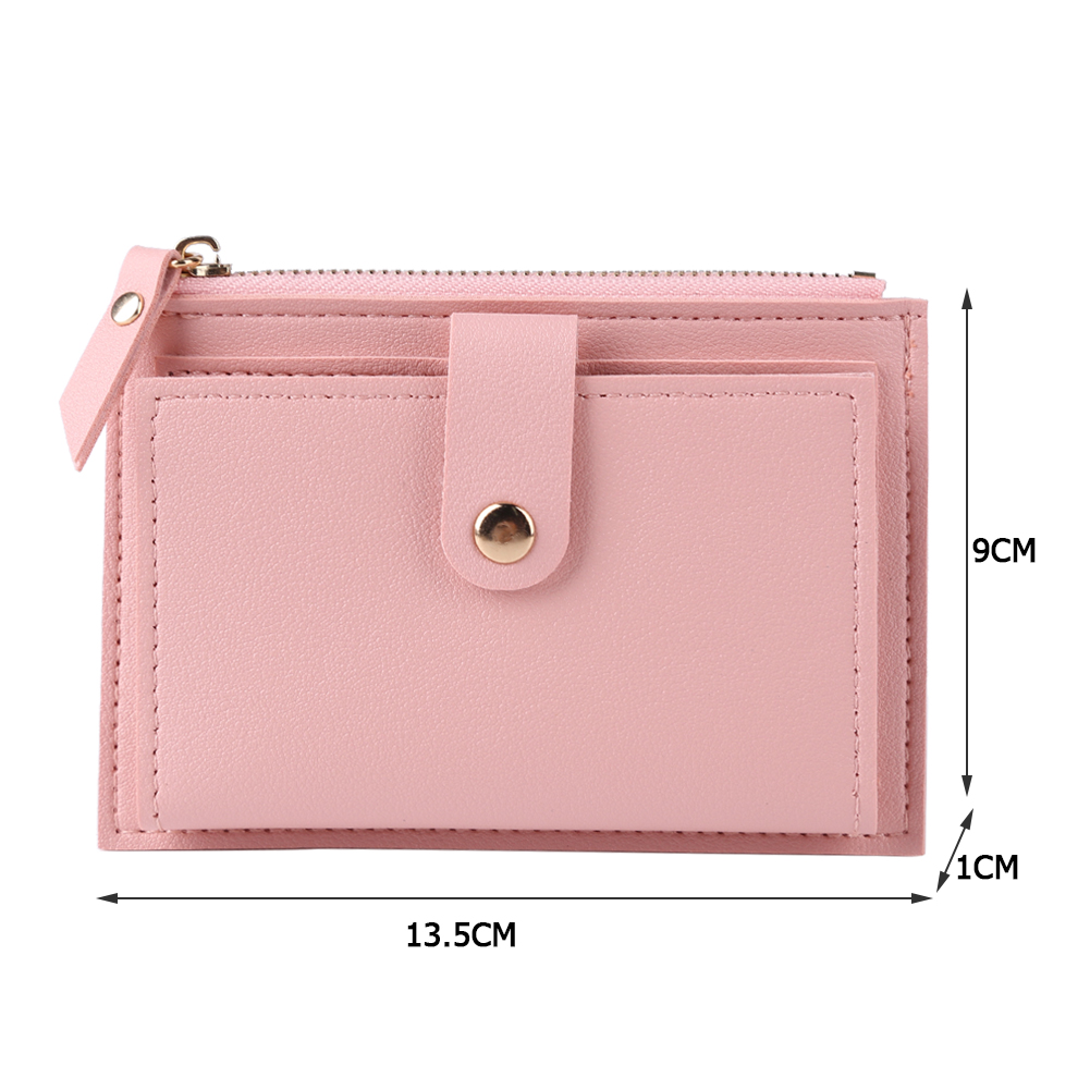 Mini Purse Zipper Card Holder Women Fashion ID Card Multi-slot Wallet PU Leather Holiday Gifts for Men Women